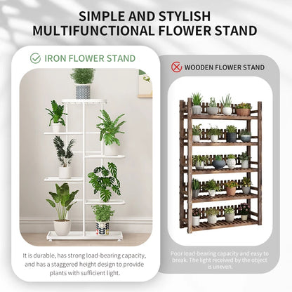 Indoor Wooden Tiered Plant Stand