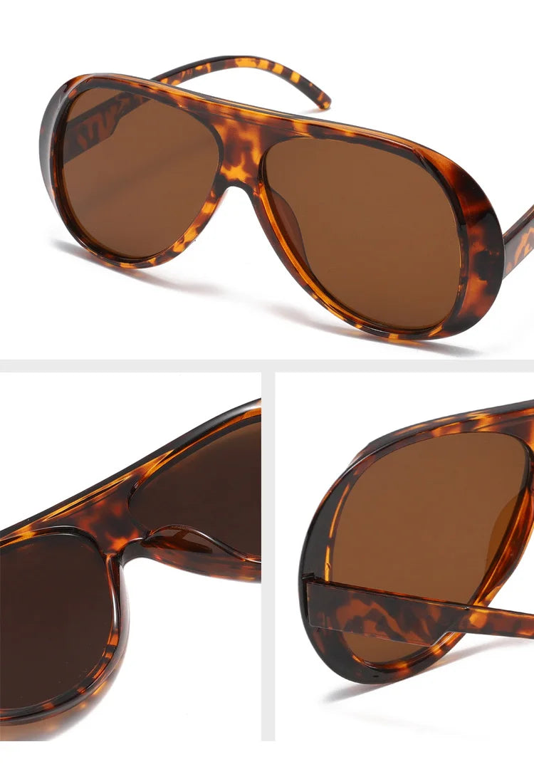 Women's Double Bridge Pilot Sunglasses – UV400 Large Frame