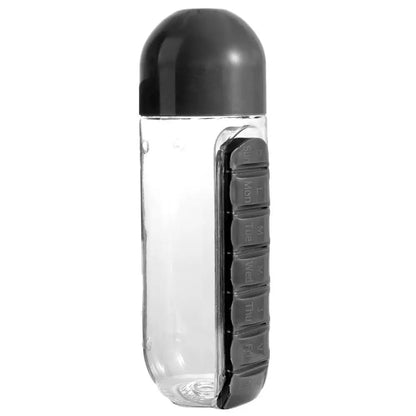 2-in-1 Water Bottle with 7-Day Pill Organizer