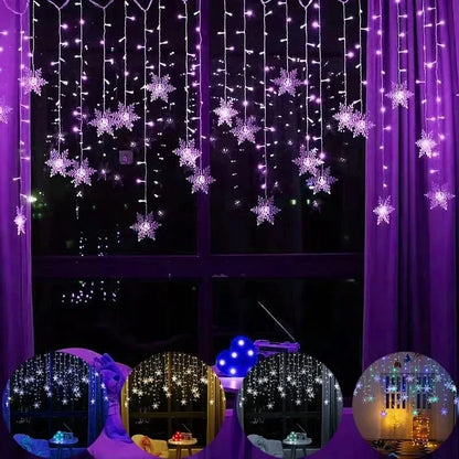 LED Snowflakes String Lights