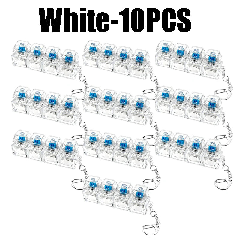 LED Light Up Keychain Fidget Toy Keyboard Clicker