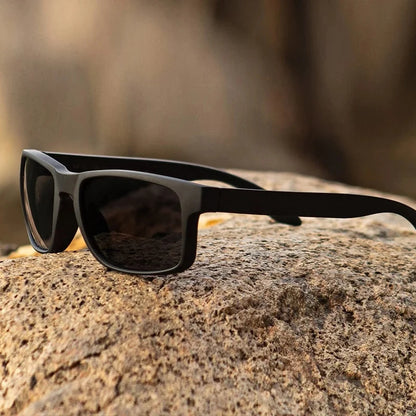 Classic Black Square Polarized Sunglasses – UV400 Sport & Fashion