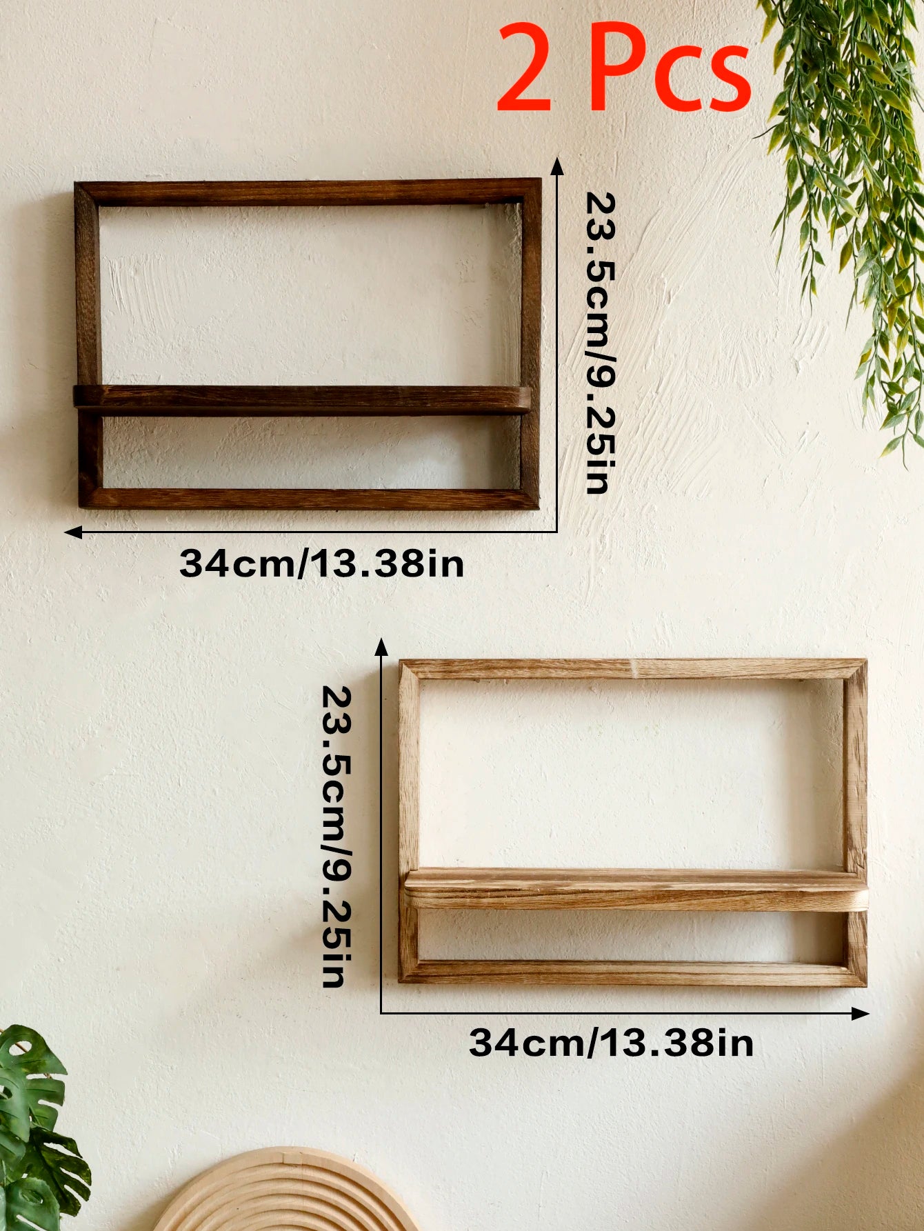Rustic Wooden Floating Shelves
