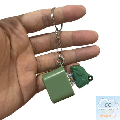 Funny Frog Duck Keychain Fidget Clicker with LED