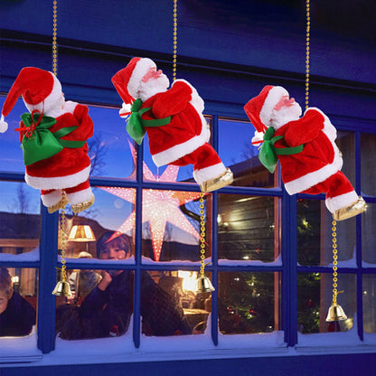 Climbing Santa with Music Christmas Ornament