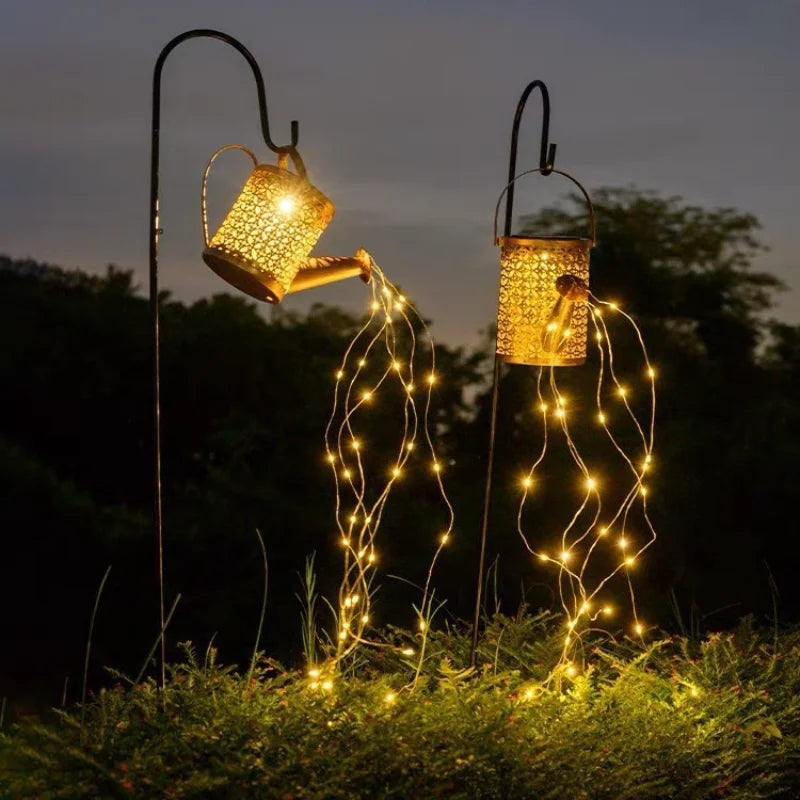 Solar Lantern Watering Can Lights