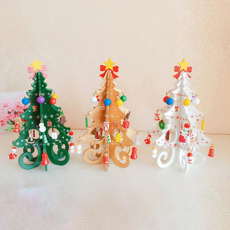Christmas Tree DIY Stereo Wooden Set