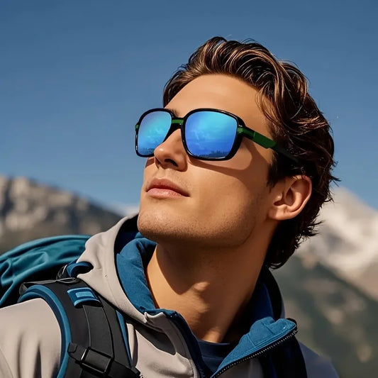 Retro Polarized Sports Sunglasses – UV400 Oversized Wraparound