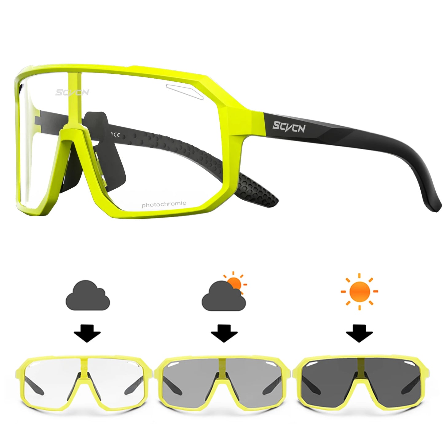 SCVCN Cycling Sunglasses – UV400 MTB Bike Goggles for Men & Women