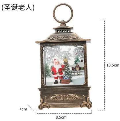 Lighted Christmas Snow Globe Lantern