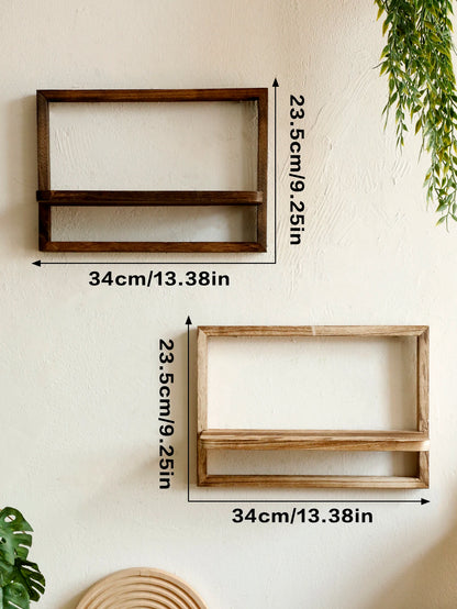 Rustic Wooden Floating Shelves
