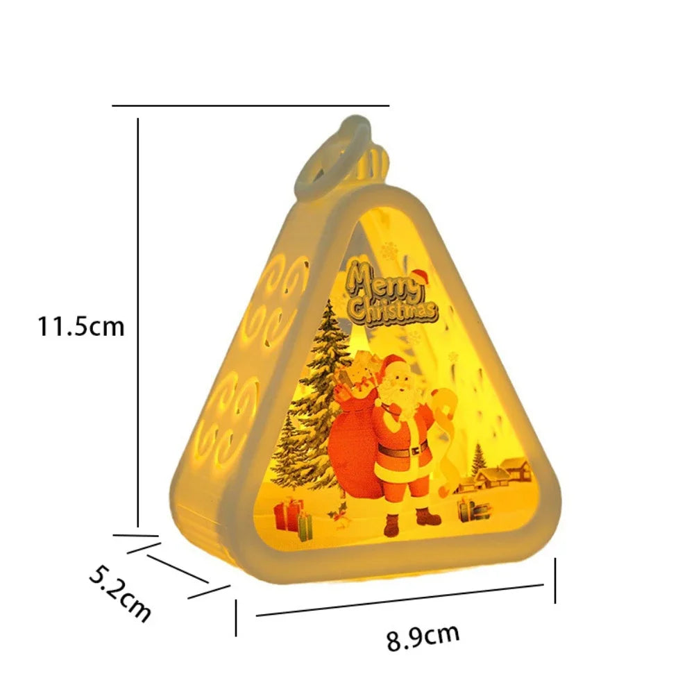 Mini Christmas LED Triangle Lantern