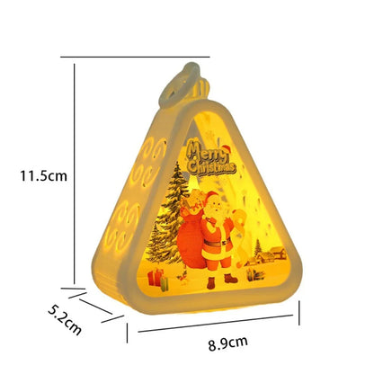 Mini Christmas LED Triangle Lantern