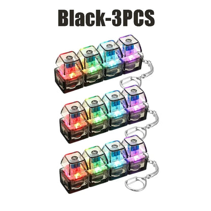 LED Light Up Keychain Fidget Toy Keyboard Clicker