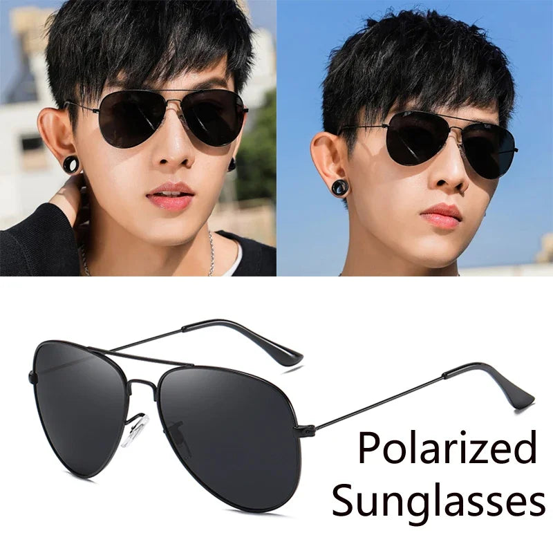 Men's Luxury Polarized Sunglasses – UV400 Square Alloy Frame
