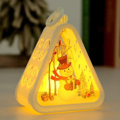 Mini Christmas LED Triangle Lantern