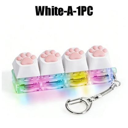 LED Light Up Keychain Fidget Toy Keyboard Clicker