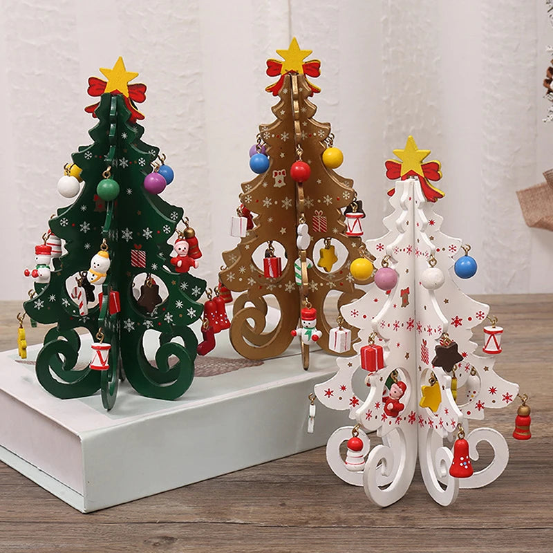 Christmas Tree DIY Stereo Wooden Set