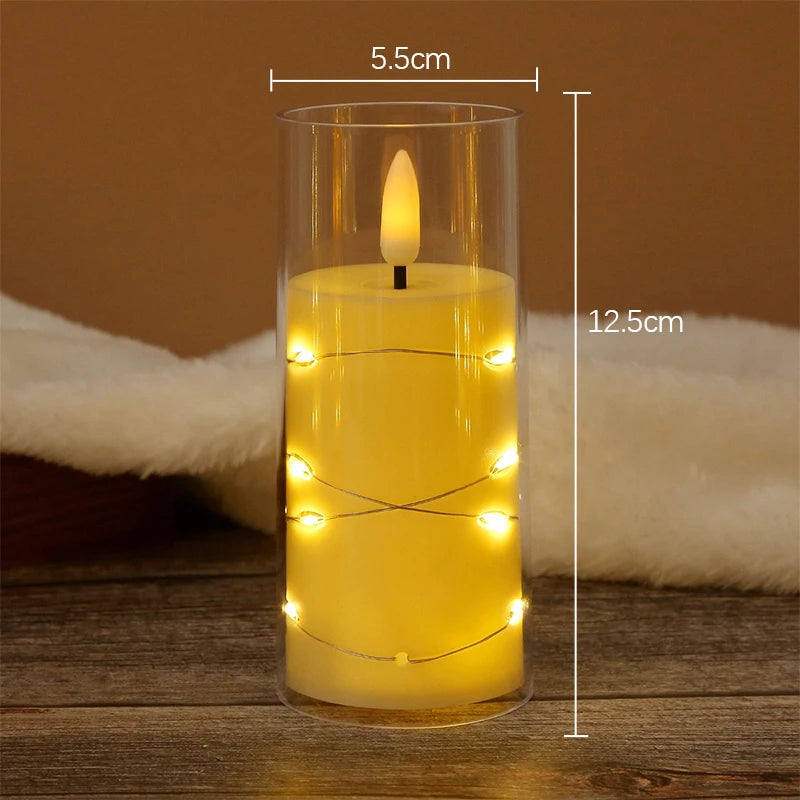 Flameless LED Candles Star String