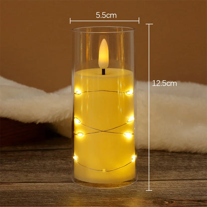 Flameless LED Candles Star String