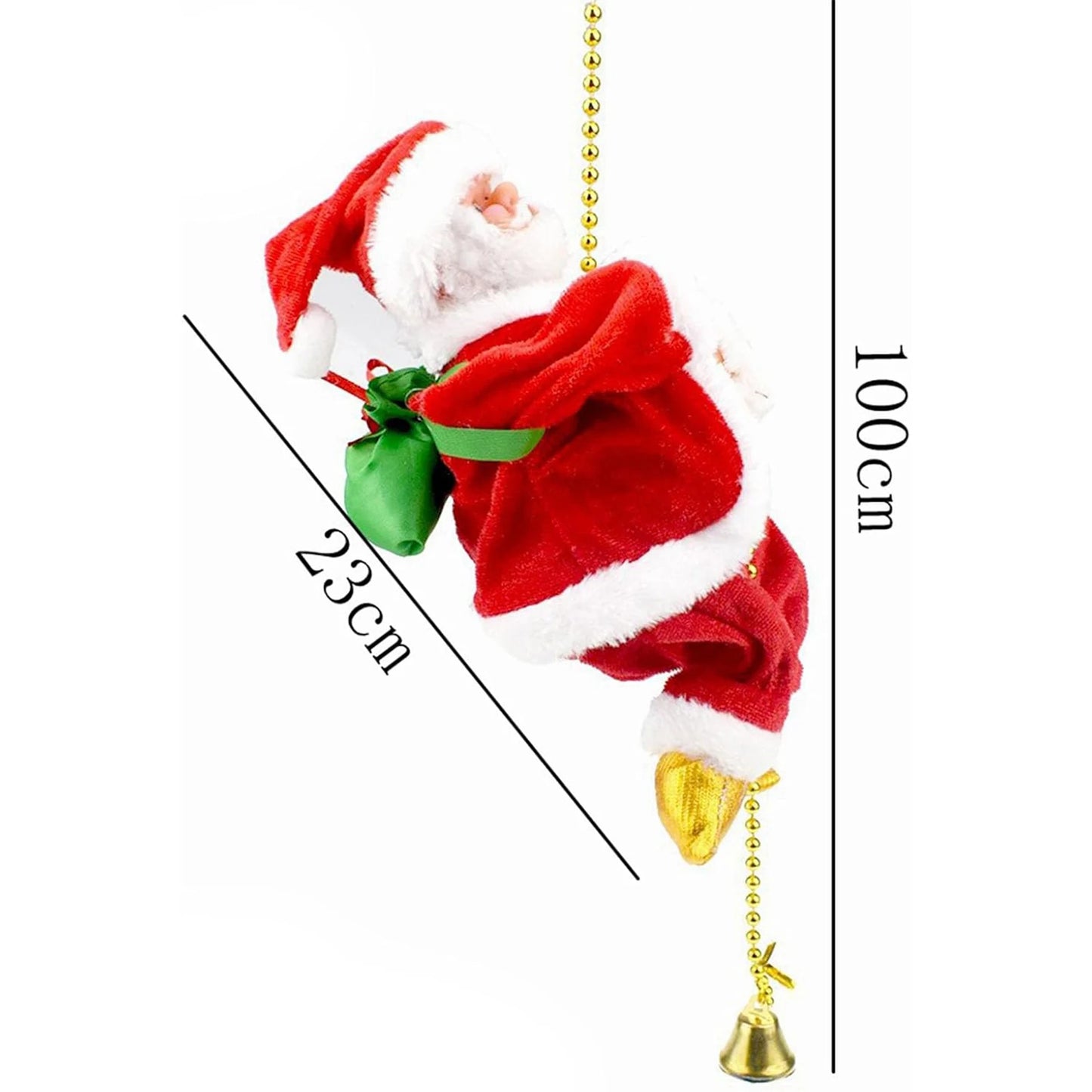 Climbing Santa with Music Christmas Ornament