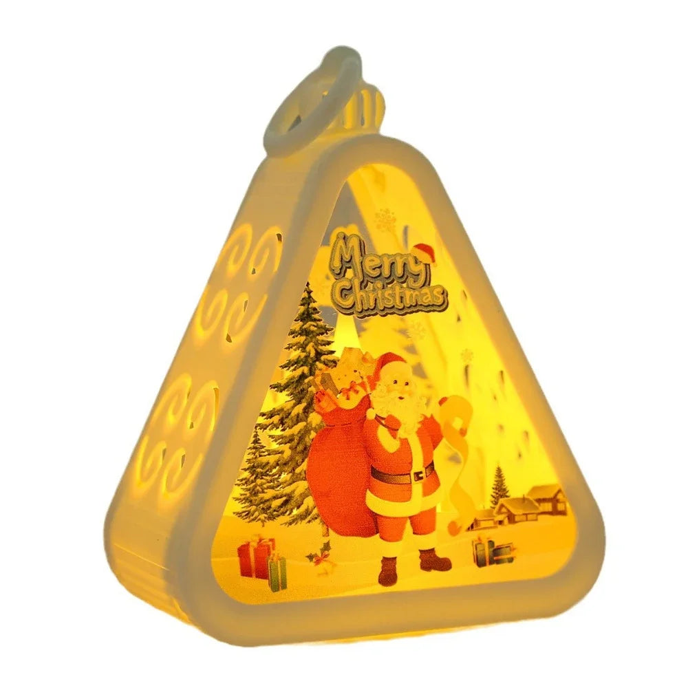 Mini Christmas LED Triangle Lantern