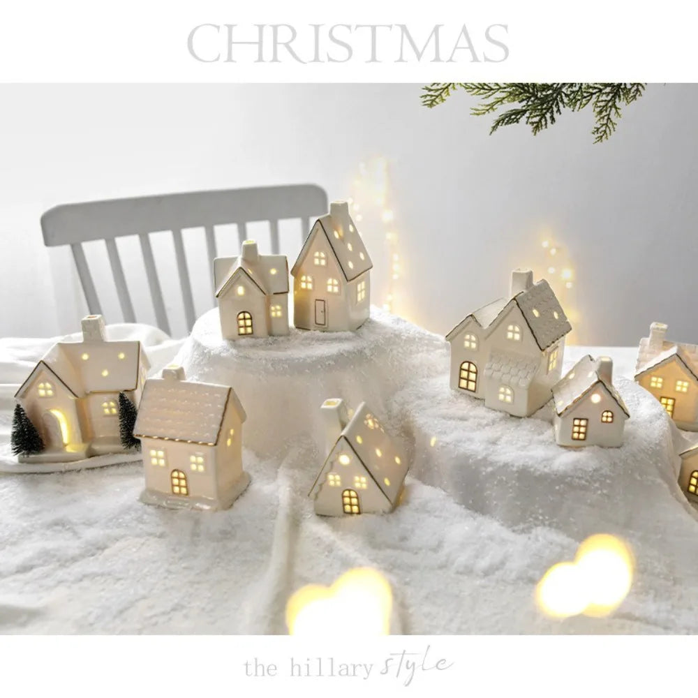 Christmas Village Houses Figurines