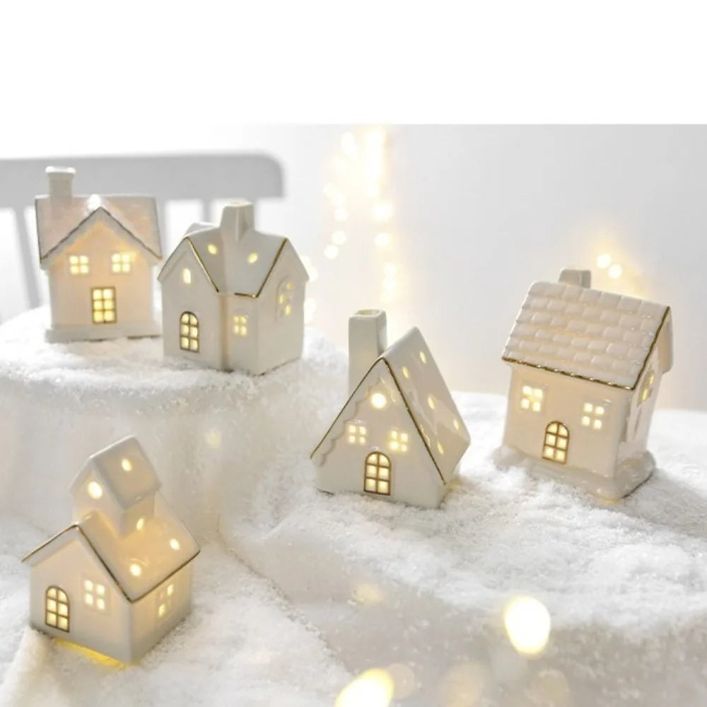 Christmas Village Houses Figurines