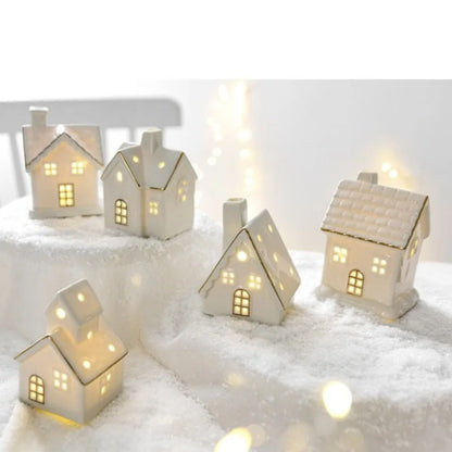 Christmas Village Houses Figurines