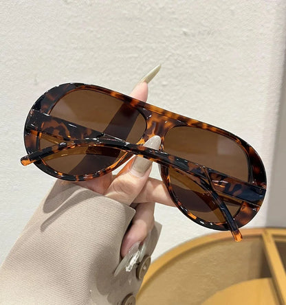 Women's Double Bridge Pilot Sunglasses – UV400 Large Frame