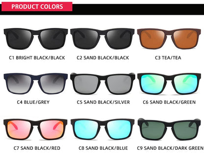 Classic Black Square Polarized Sunglasses – UV400 Sport & Fashion
