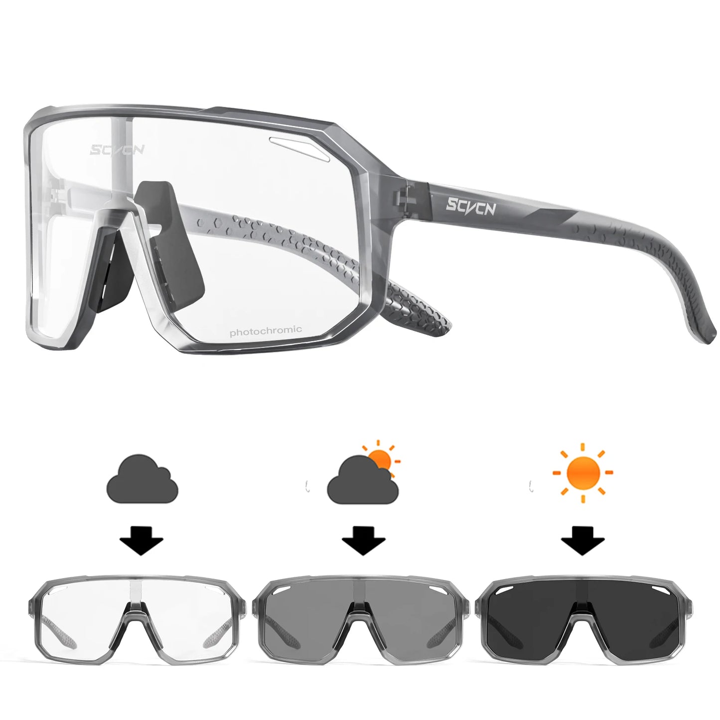 SCVCN Cycling Sunglasses – UV400 MTB Bike Goggles for Men & Women