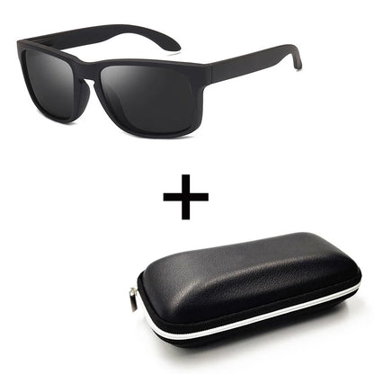 Classic Black Square Polarized Sunglasses – UV400 Sport & Fashion