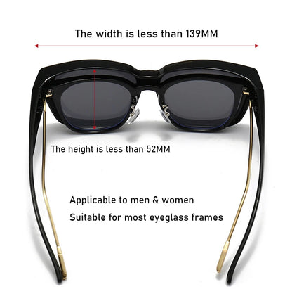 Over-Glasses Polarized Sunglasses – Fits Over Prescription Glasses, Night Vision & UV400