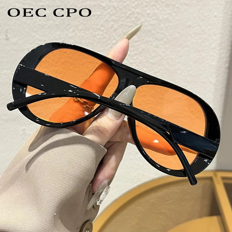 Women's Double Bridge Pilot Sunglasses – UV400 Large Frame