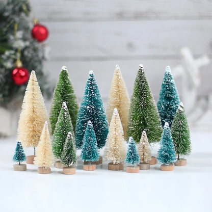 Artificial Mini Wooden Tabletop Christmas Tree