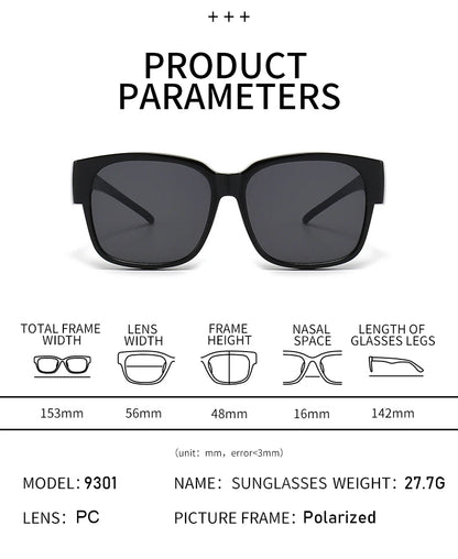 Over-Glasses Polarized Sunglasses – Fits Over Prescription Glasses, Night Vision & UV400