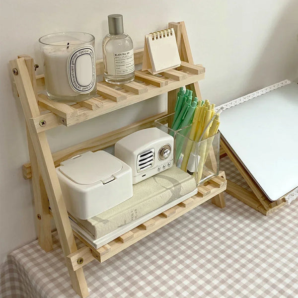 Wooden Desktop Storage Rack