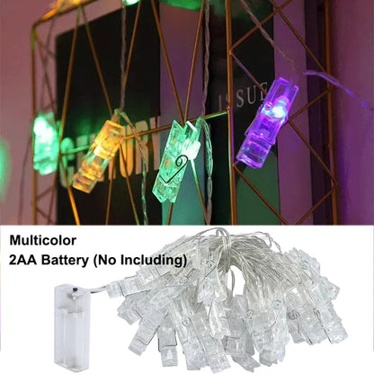 Fairy String Lights with Photo Clips
