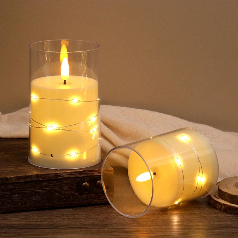 Flameless LED Candles Star String