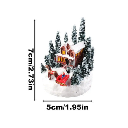 LED Christmas Village House Figurines