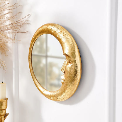 Half Moon Round Decorative Mirror