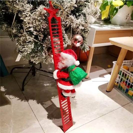 Electric Climbing Ladder Santa Claus with Music