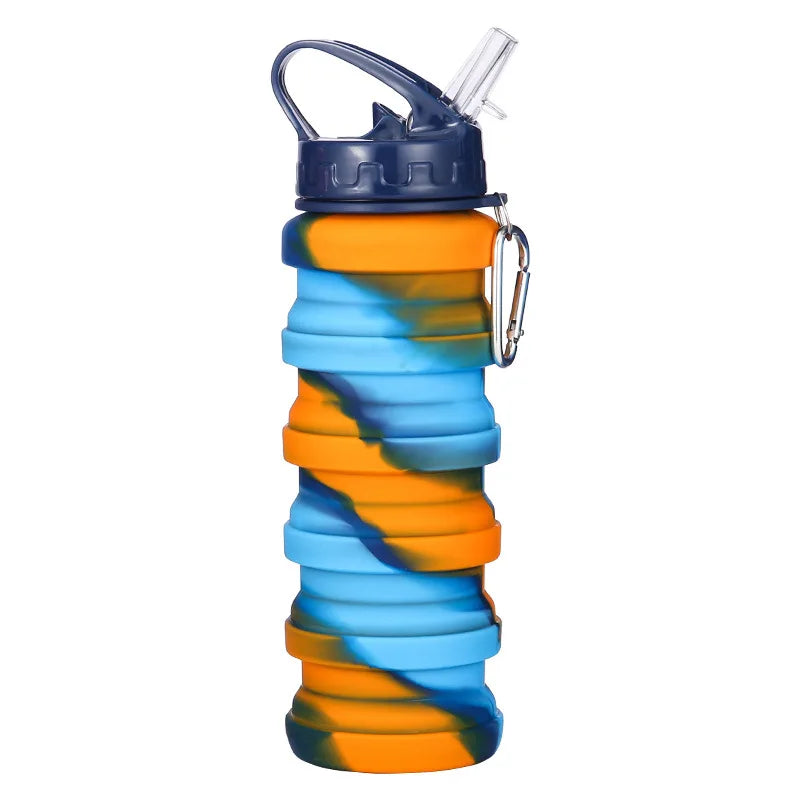 Foldable Silicone Water Bottle 500ML | Leakproof BPA Free