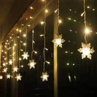 LED Snowflakes String Lights