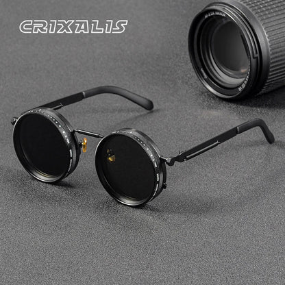 CRIXALIS Adjustable Dimming Round Sunglasses – Polarized UV400 ND9