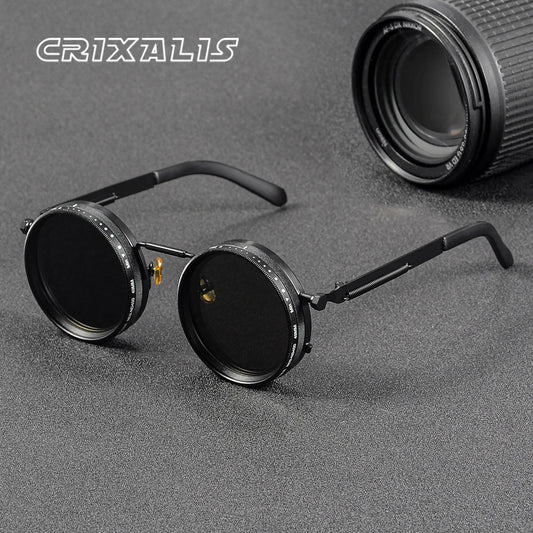 CRIXALIS Adjustable Dimming Round Sunglasses – Polarized UV400 ND9