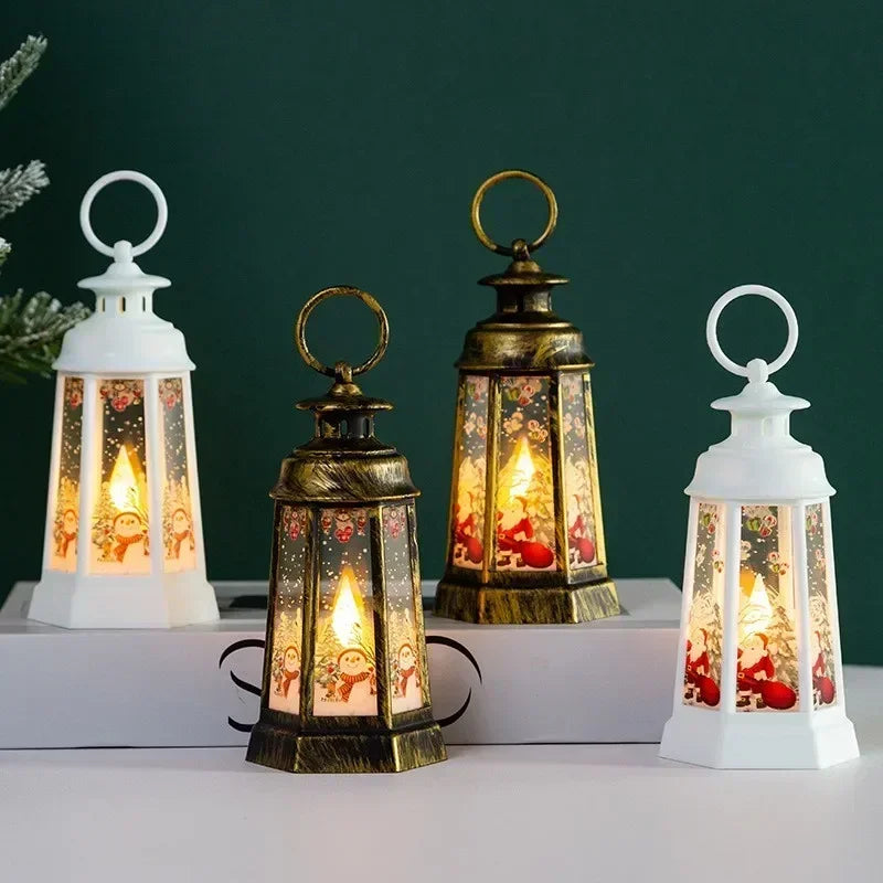 Lighted Christmas Snow Globe Lantern
