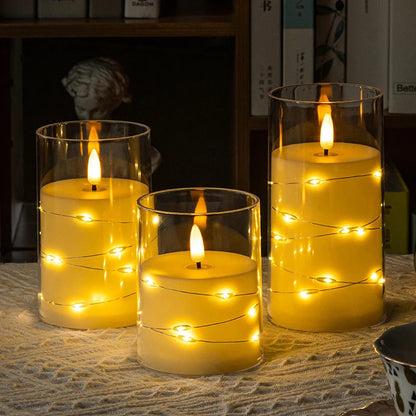 Flameless LED Candles Star String