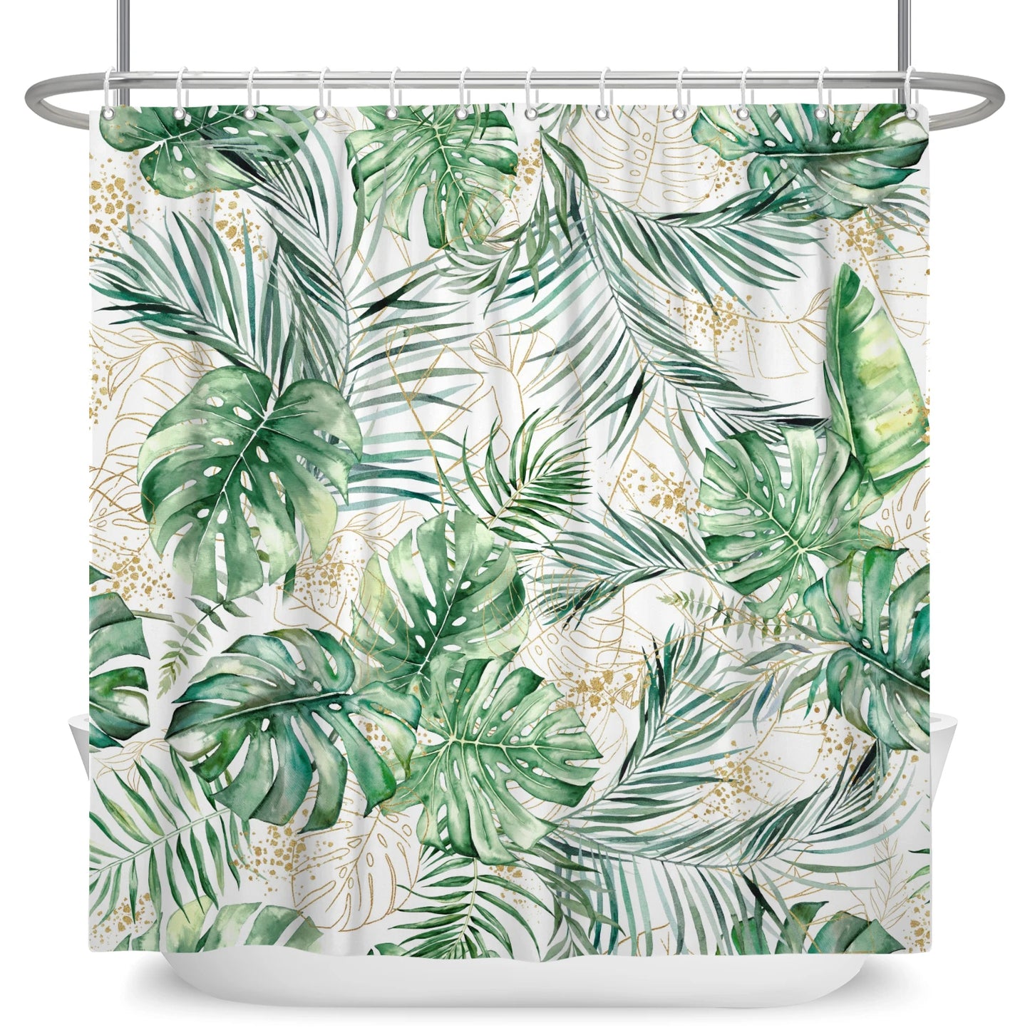 Tropical Leaf Shower Curtain